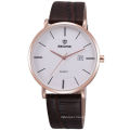 2015 brown band round case men watch